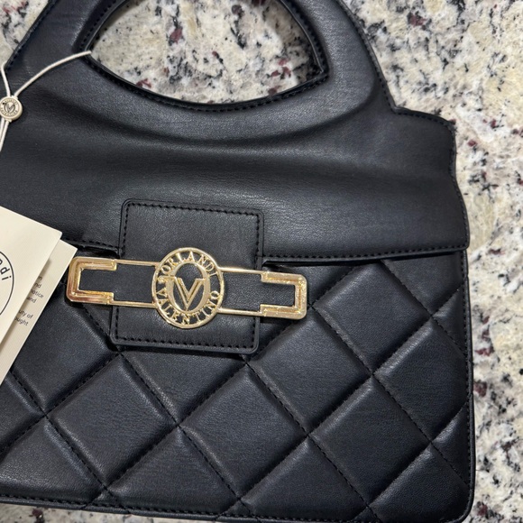 Valentino Orlandi Vegan Leather Quilted Crossbody Bag - Picture 4 of 16